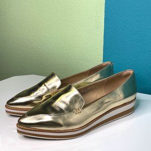 DKNY Patent Leather Gold Oxfords | size 11